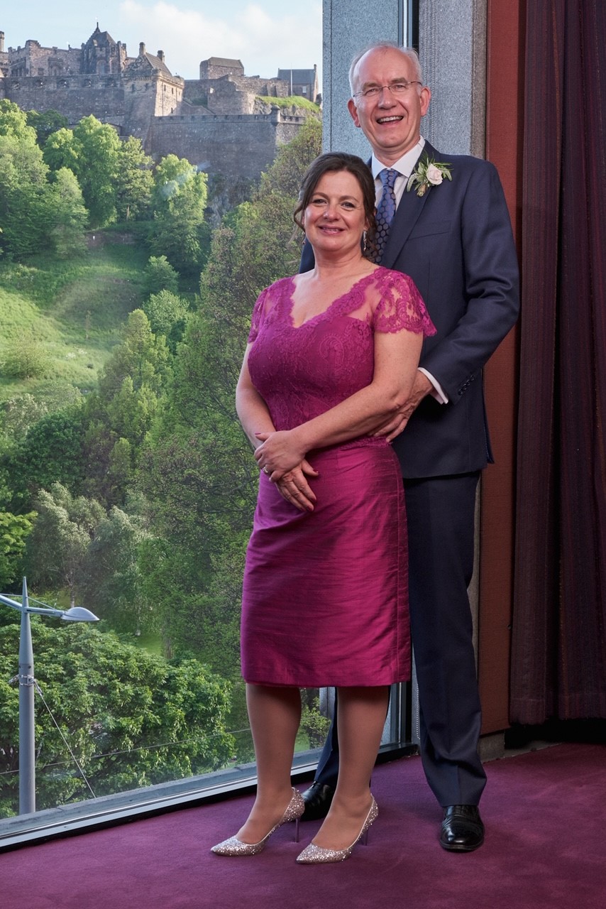 magenta wedding dress