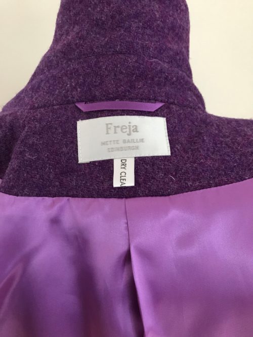 Purple Harris Tweed Biker Jacket - Freja Designer Dressmaking