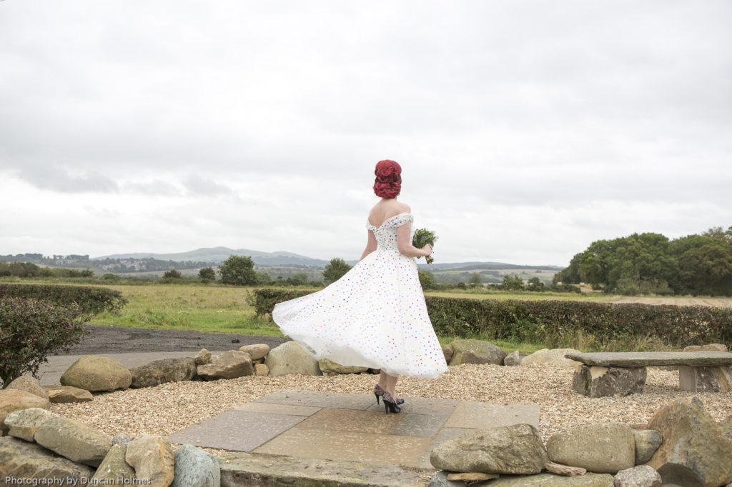 polka dot wedding dress 