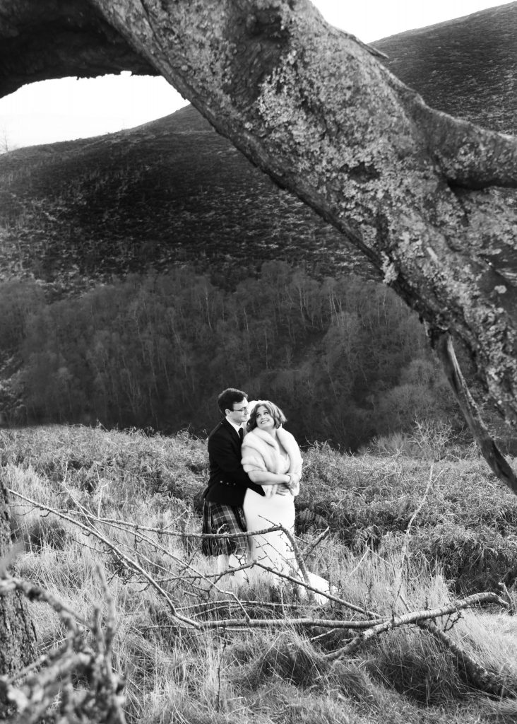 Bride and groom portrait