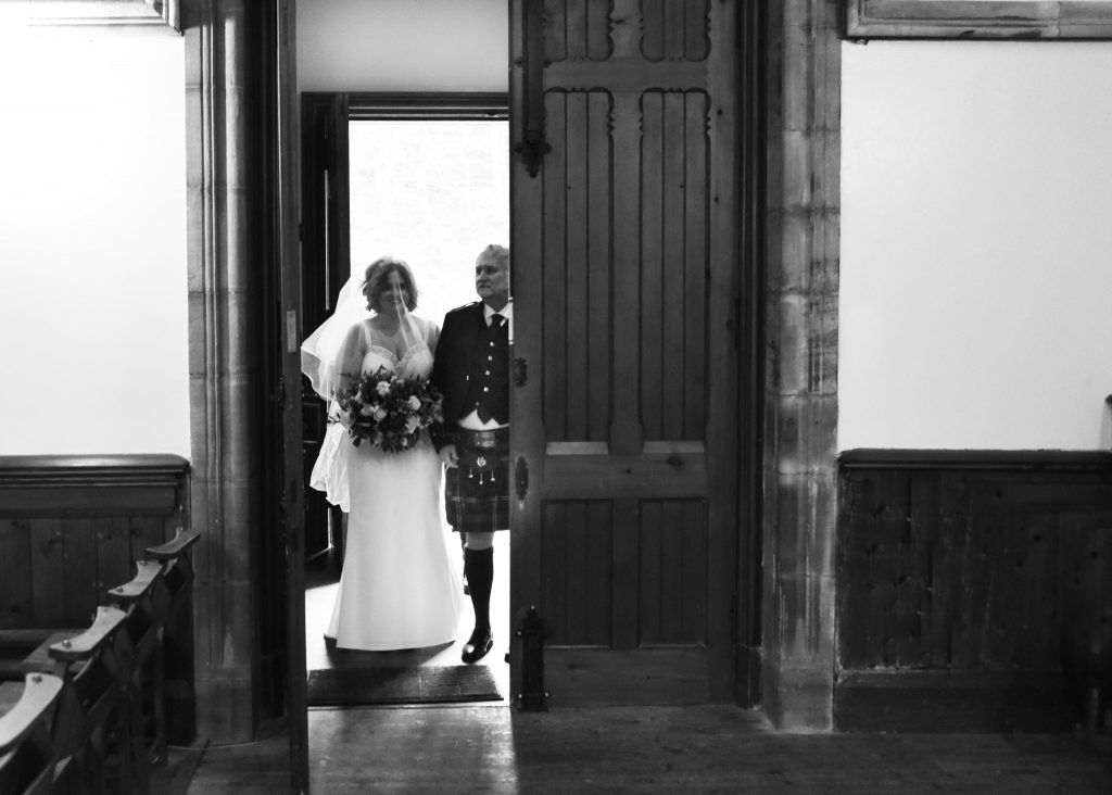 bride walking down the aisle