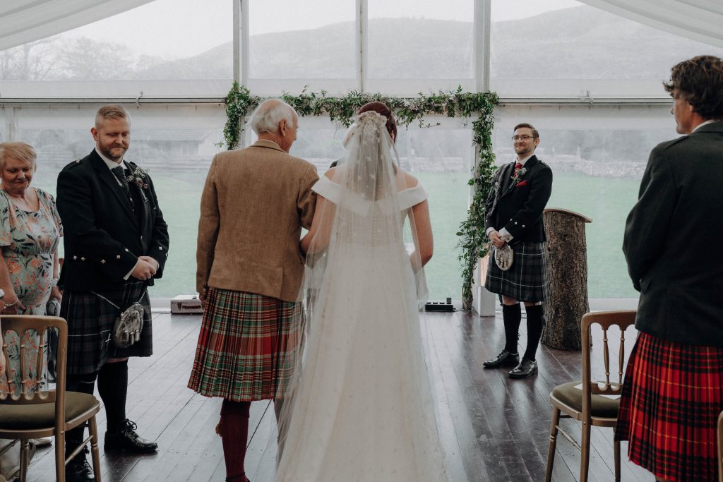 back of wedding dress