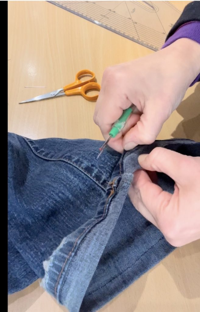 jeans hem how to