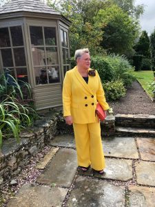 Mother of the groom yellow trouser suit