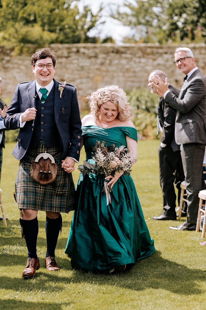 emerald green wedding dress