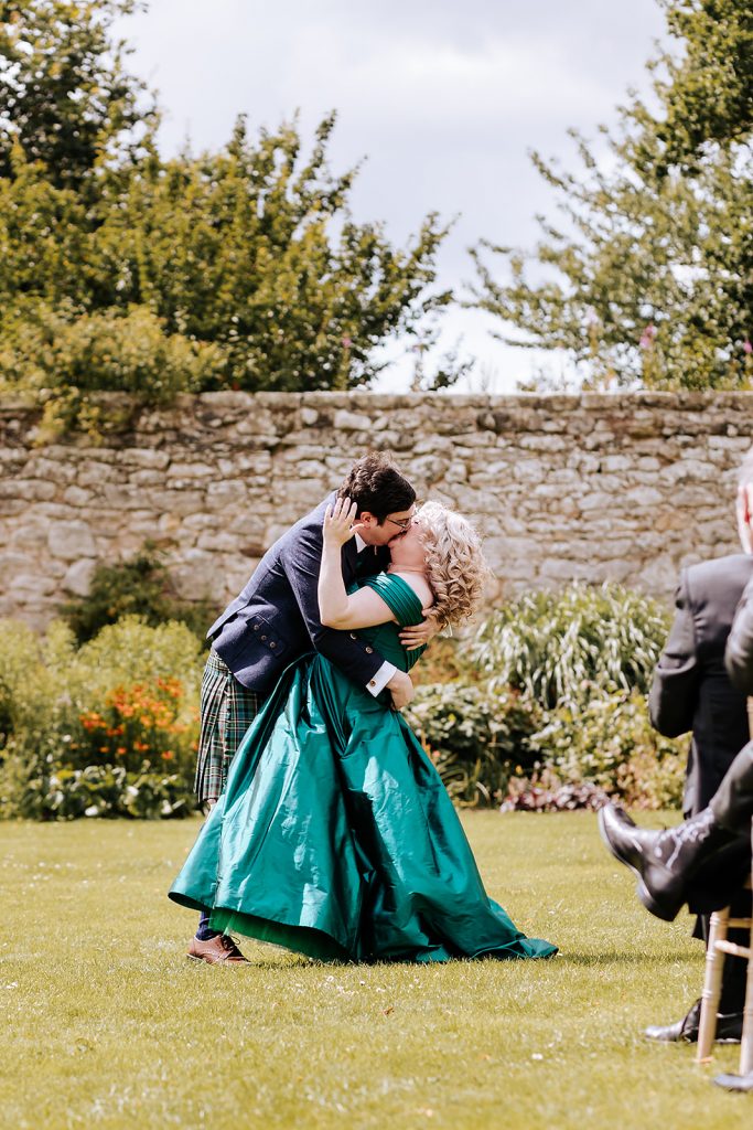 emerald green wedding dress