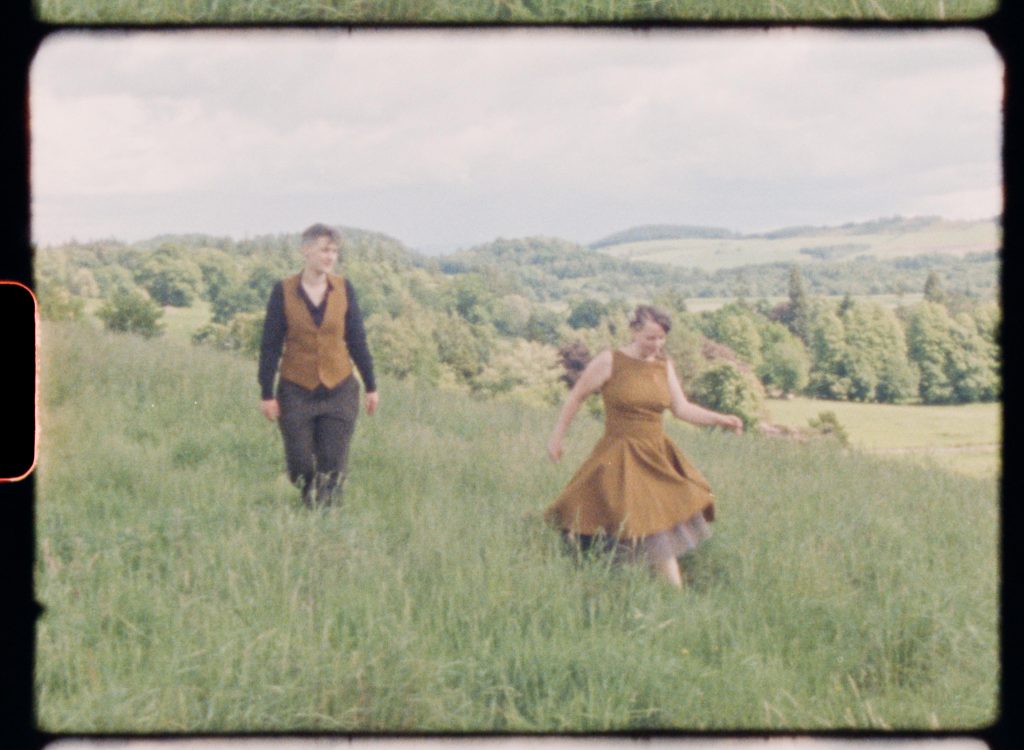 mustard wool wedding dress