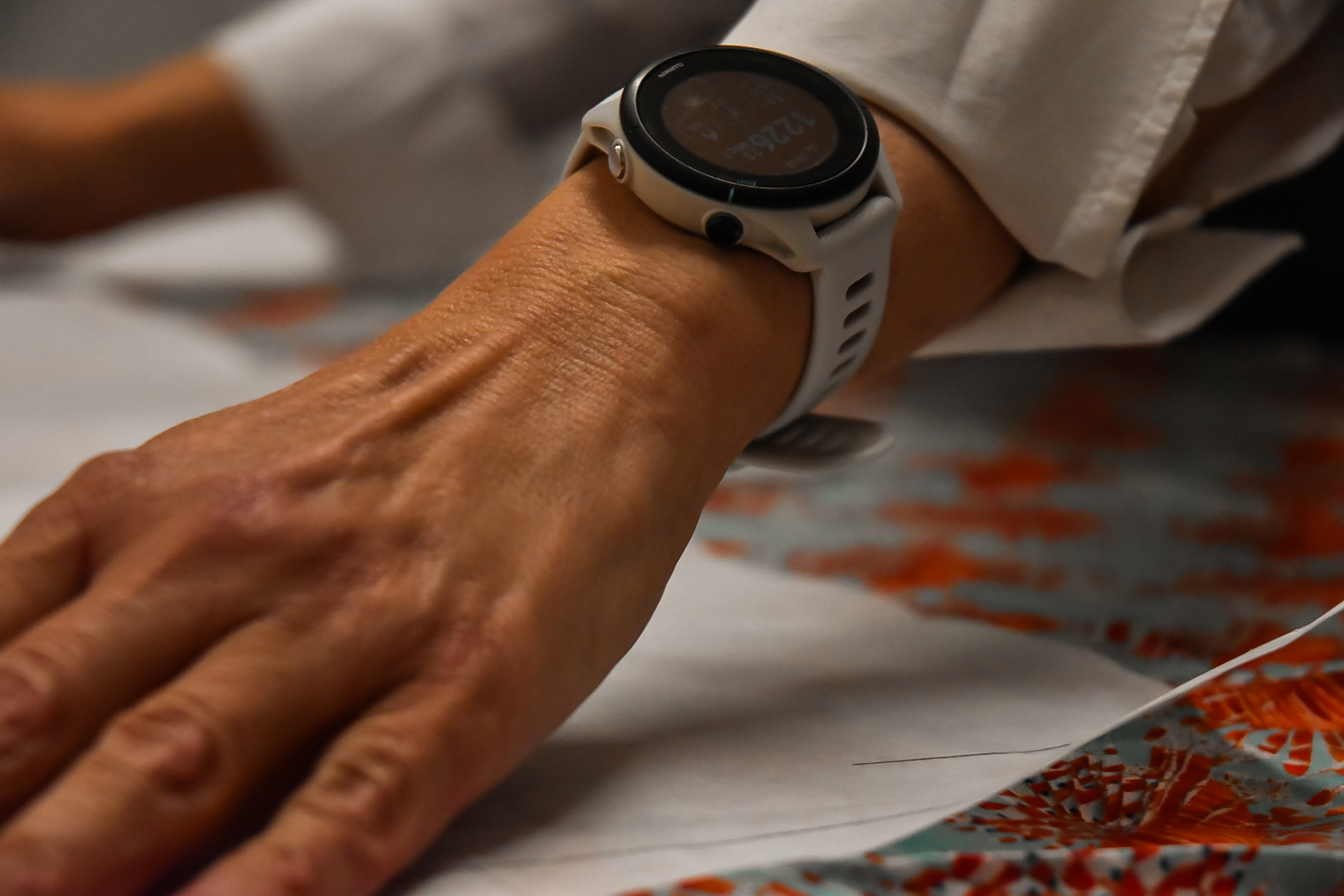 hands doing dressmaking